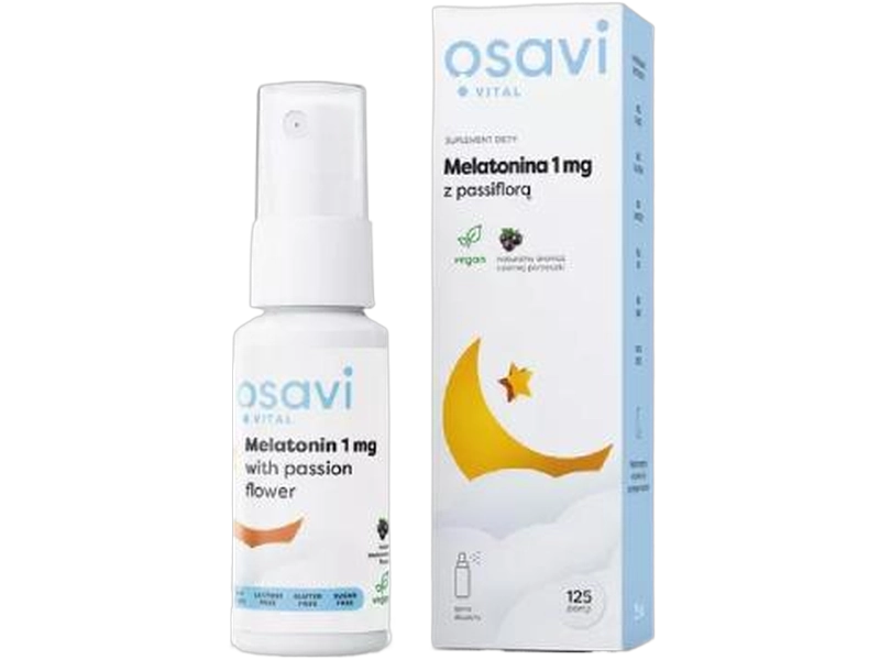 Osavi Melatonina z passiflorą, spray, 1 mg/dawka, 25 ml