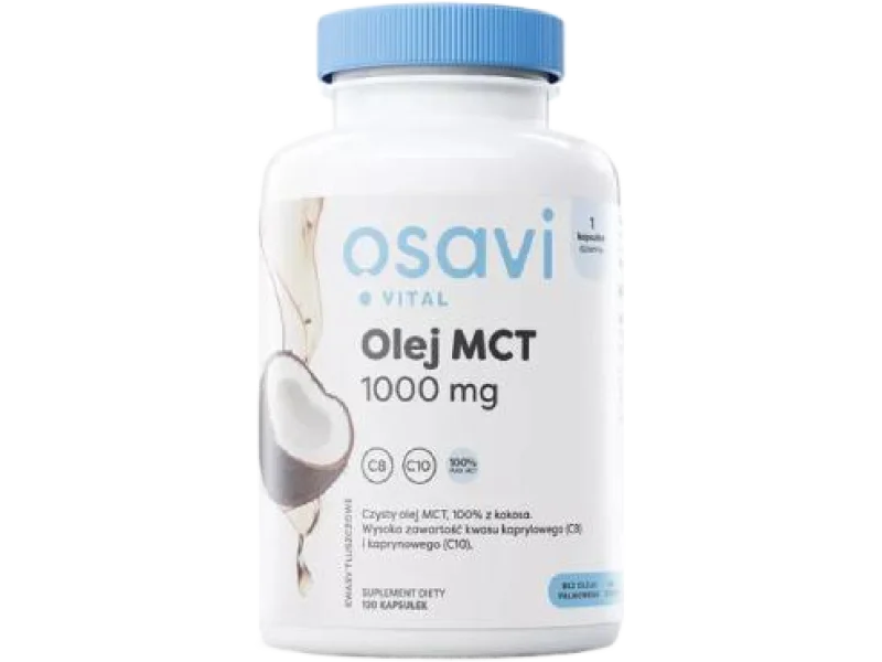 Osavi Vital Olej MCT, kapsułki miękkie, 1000 mg, 120 kaps.
