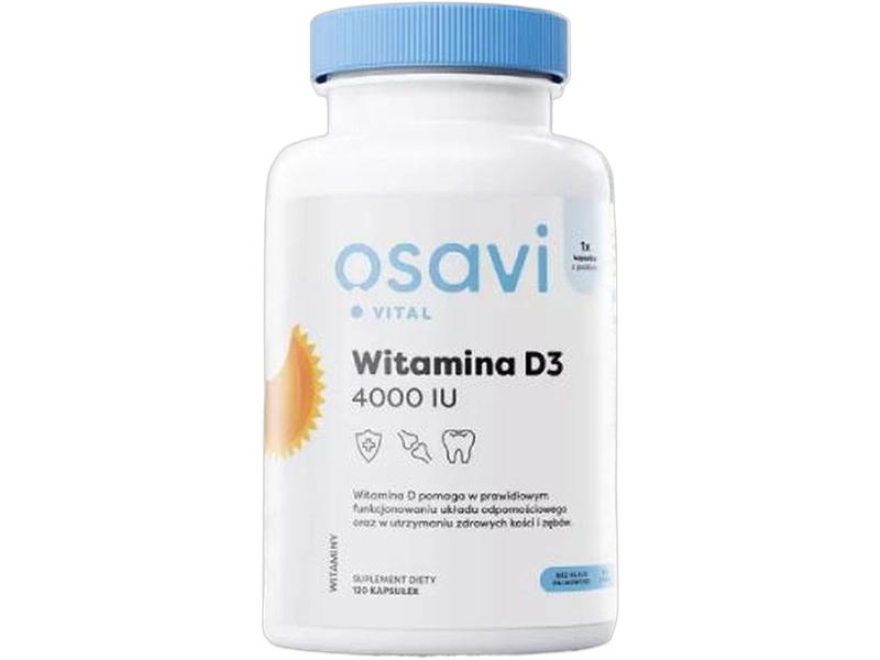 OSAVI Vital witamina D3, kapsułki miękkie, 100 µg, 120 kaps.