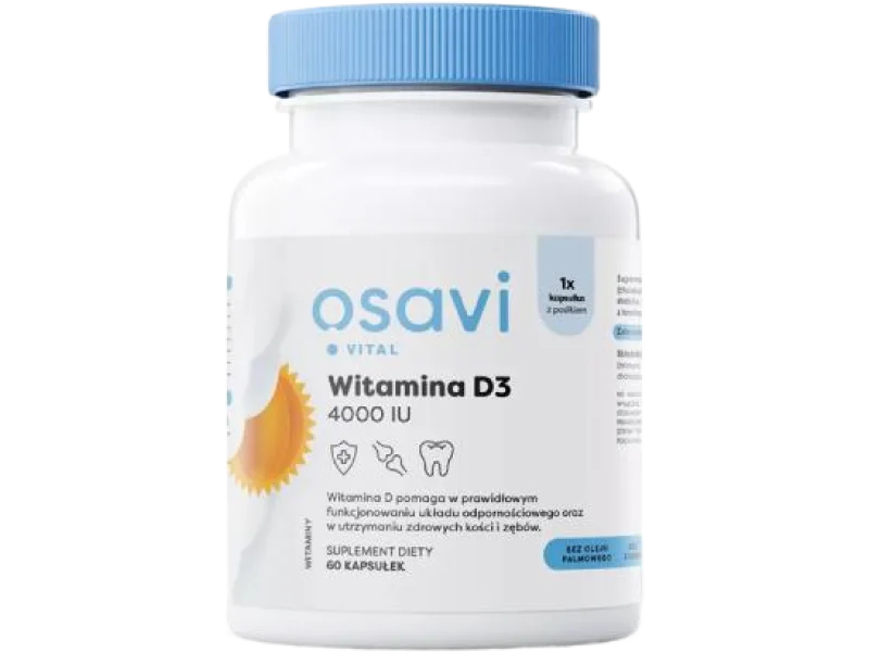 OSAVI Vital Witamina D3, kapsułki miękkie, 4000 IU, 60 kaps.