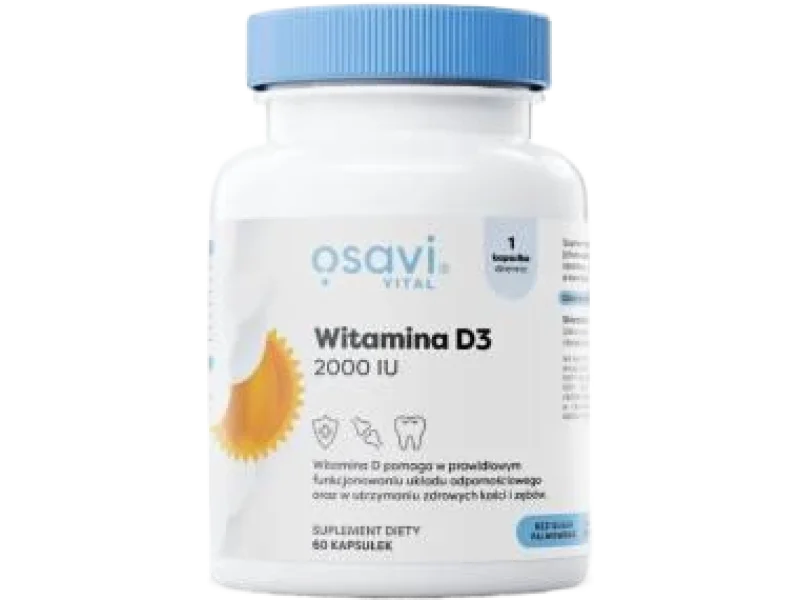 OSAVI Witamina D3 2000 IU, kapsułki miękkie, 2000 IU, 60 kaps.