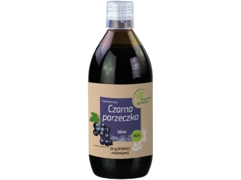 Owoce Ogrodów Czarna porzeczka, sok, 500 ml
