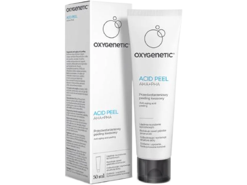 Oxygenetic Acid Peel AHA+PHA Przeciwstarzeniowy peeling kwasowy, krem, 50 ml