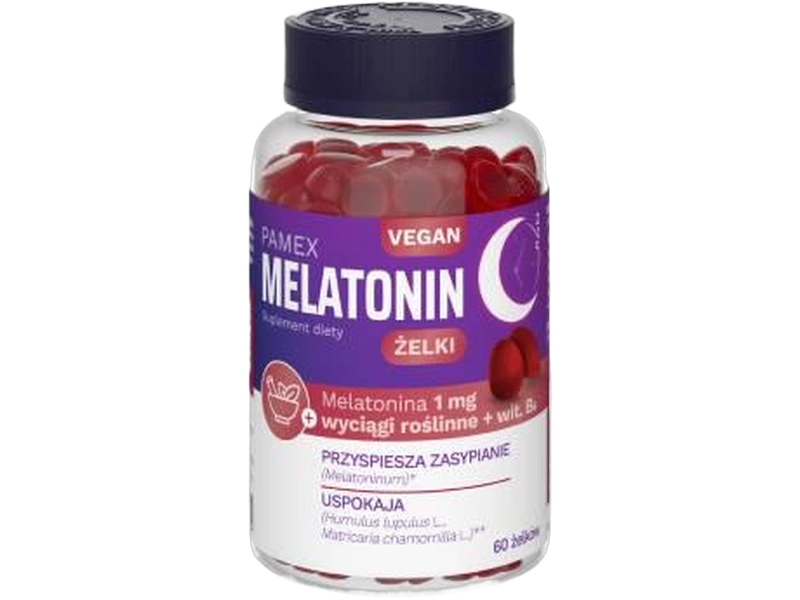 Pamex Melatonin, żelki, 1 mg, 60 szt.