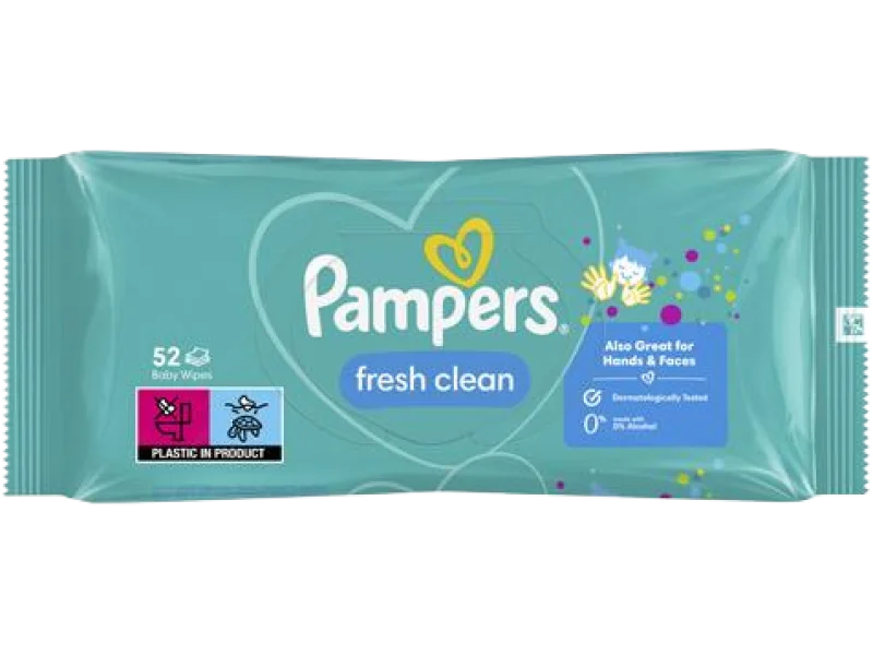 Pampers Fresh Clean Chusteczki nawilżane, 52 szt.