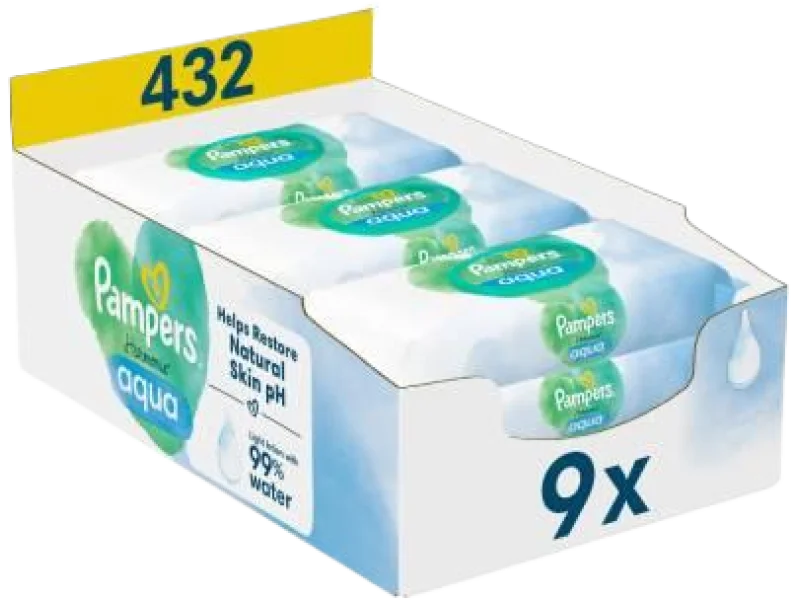 Pampers Harmonie Aqua, chusteczki, 720 szt.