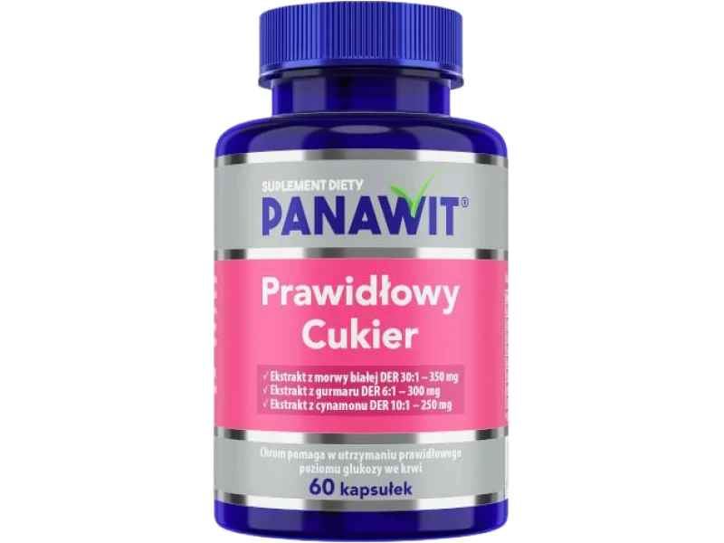 Panawit prawidłowy cukier, kapsułki, 60 szt.