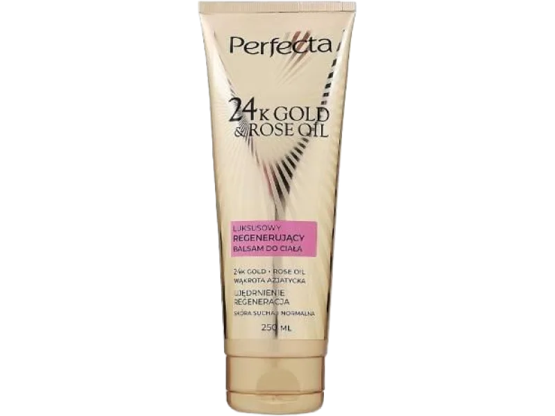 PERFECTA 24k Gold & Rose Oil Luksusowy regenerujący balsam do ciała, 250 ml