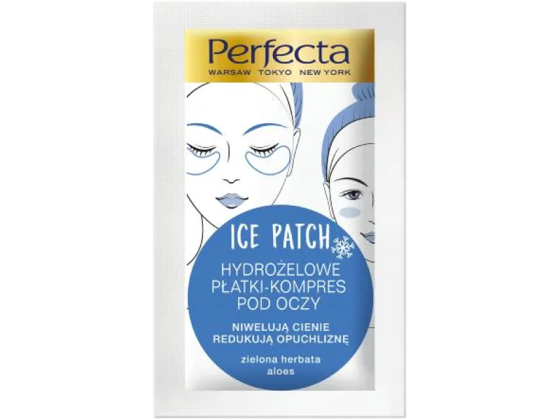 PERFECTA Ice Patch Hydrożelowe płatki-kompres pod oczy, plaster, 1 szt.