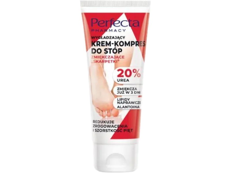 Perfecta Pharmacy Wygładzający krem-kompres do stóp zmiękczające „skarpetki” 20% Urea, 20%, 80 ml