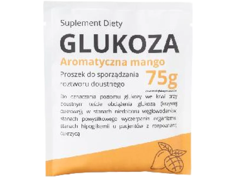 Pharma Dot glukoza aromatyczna mango, proszek do sporządzania roztworu doustnego, 75 g