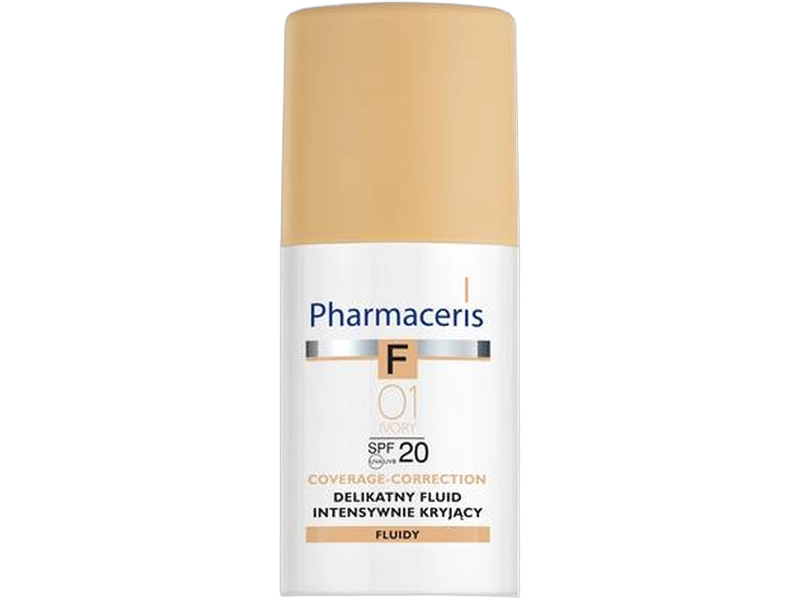 Pharmaceris F fluid intensywnie kryjący 01 ivory SPF20, 30 ml