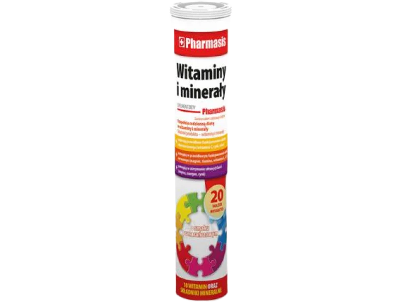 PHARMASIS Witaminy i minerały, tabletki musujące, 20 tabl.