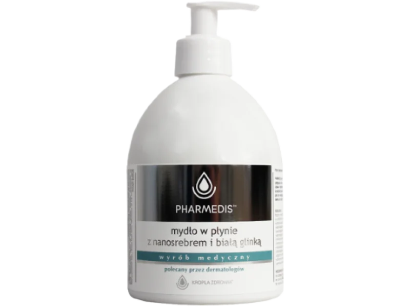 Pharmedis Kropla zdrowia Mydło z nanosrebrem i białą glinką, 500 ml