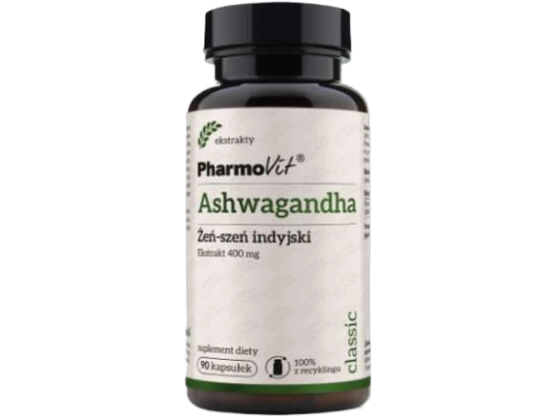 Pharmovit Ashwagandha żeń-szeń indyjski, kapsułki, 400 mg, 90 kaps.