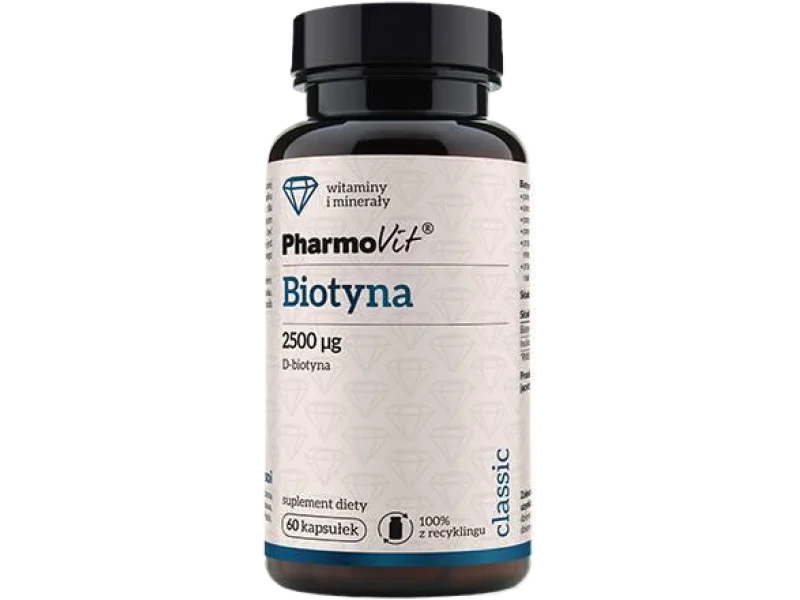 PHARMOVIT Biotyna, kapsułki, 2500 mcg, 60 kaps.