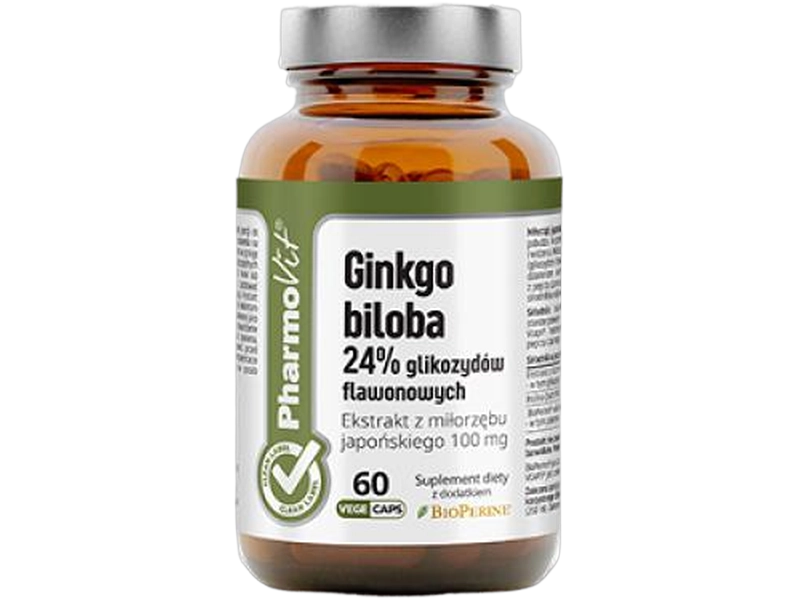 Pharmovit Ginkgo biloba, kapsułki, 100 mg, 60 kaps.