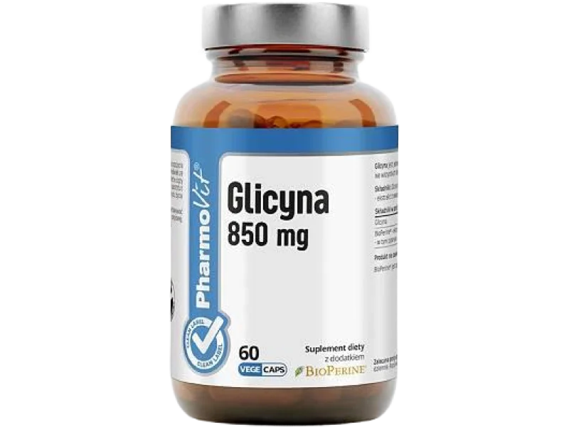 Pharmovit Glicyna 850 mg, kapsułki, 850 mg, 60 kaps.