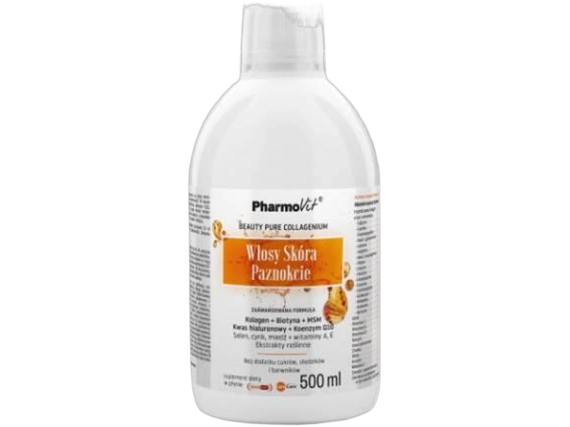 Pharmovit kolagen biotyna MSM koenzym Q10, płyn, 500 ml