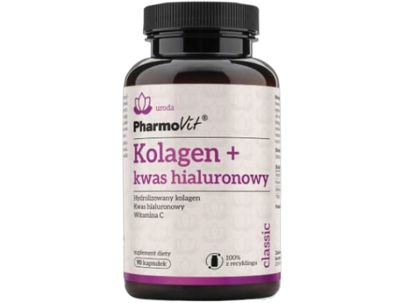 Pharmovit Kolagen + kwas hialuronowy, kapsułki, 90 kaps.