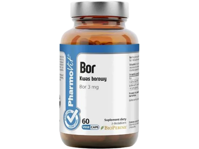 Pharmovit Kwas Borowy, kapsułki, 3 mg, 60 kaps.