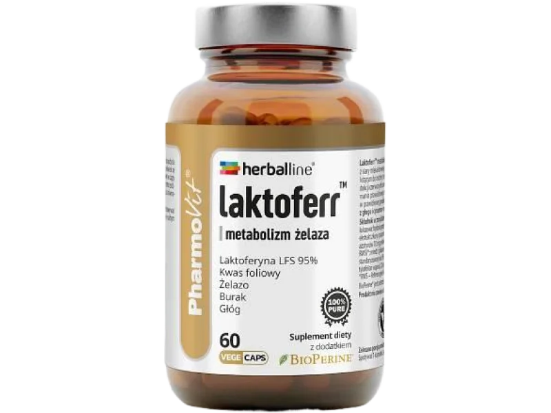 Pharmovit Laktoferr metabolizm żelaza, kapsułki, 60 kaps.