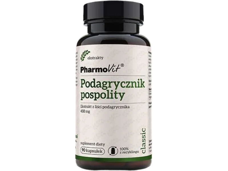 PHARMOVIT Podagrycznik pospolity, kapsułki, 450 mg, 90 kaps.