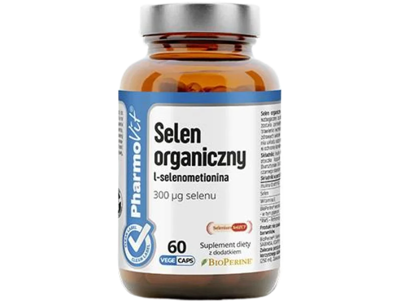 PHARMOVIT Selen organiczny l-selenometionina, kapsułki, 300 µg, 60 kaps.