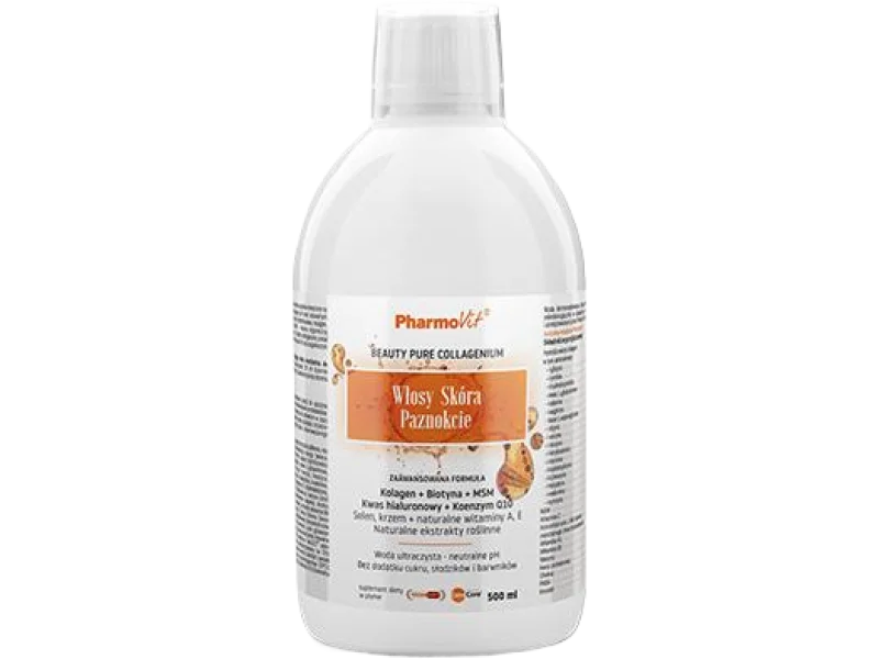 Pharmovit Włosy skóra paznokcie, płyn, 500 ml