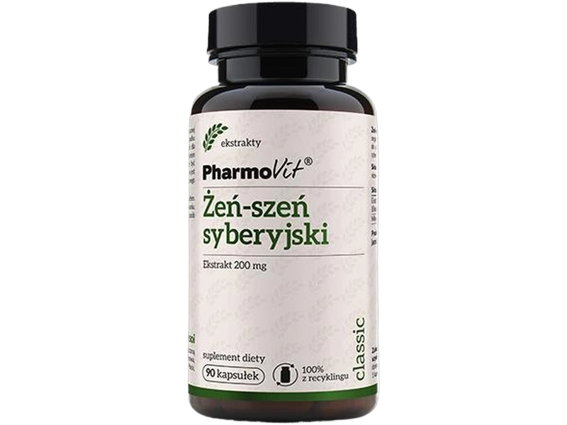 Pharmovit Żeń-szeń syberyjski, kapsułki, 200 mg, 190 kaps.