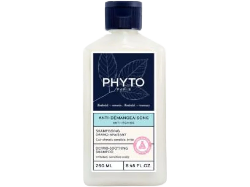 Phyto Anti-Itching szampon łagodzący redukujący podrażnienia i swędzenie, 250 ml
