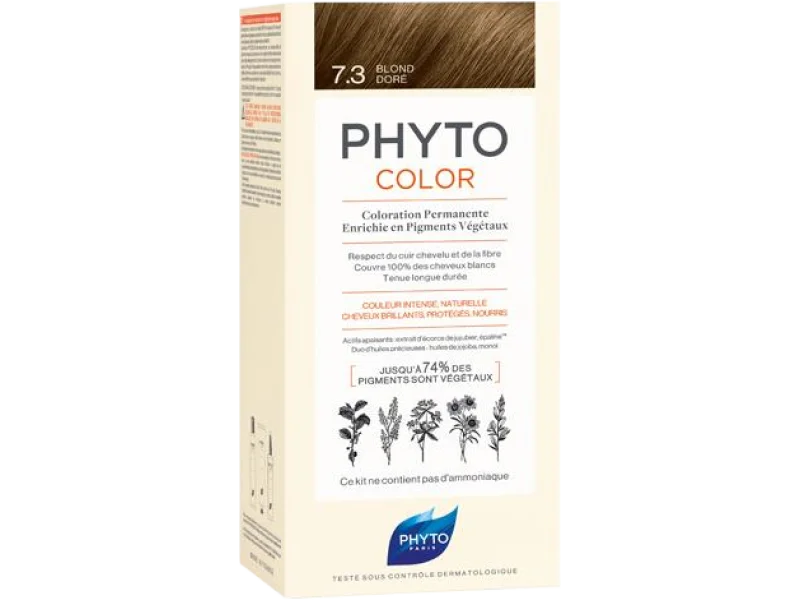 PHYTO COLOR Farba do włosów, 7.3 złoty blond, 50 ml