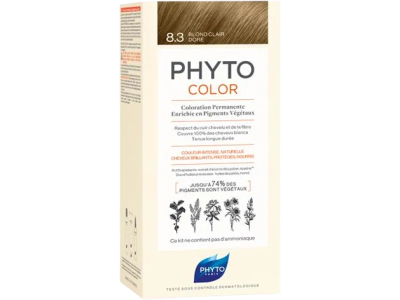 PHYTO COLOR Farba do włosów, 8.3 jasny złoty blond, krem, 50 ml