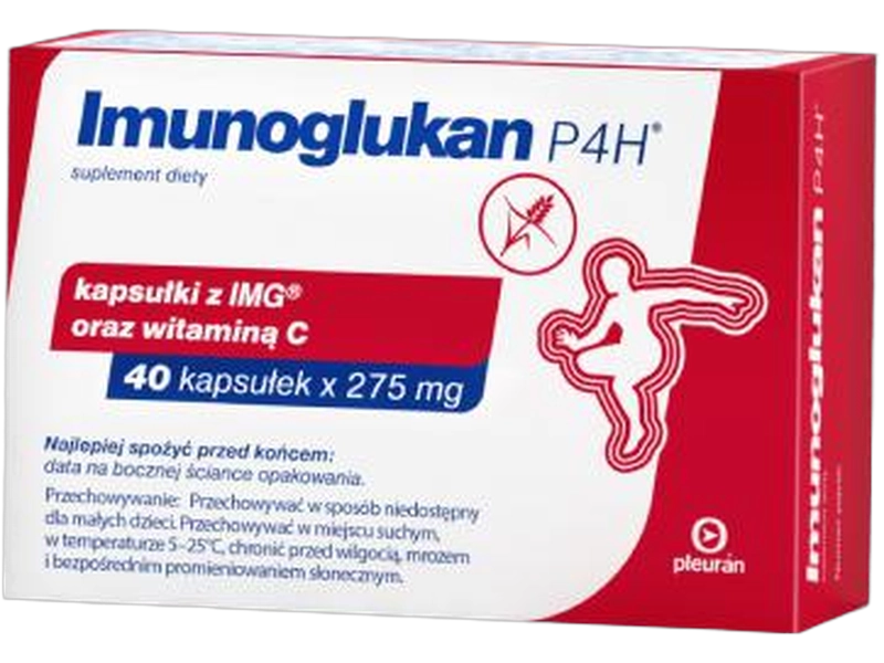 Pleuran Imunoglukan P4H, kapsułki, 40 kaps.