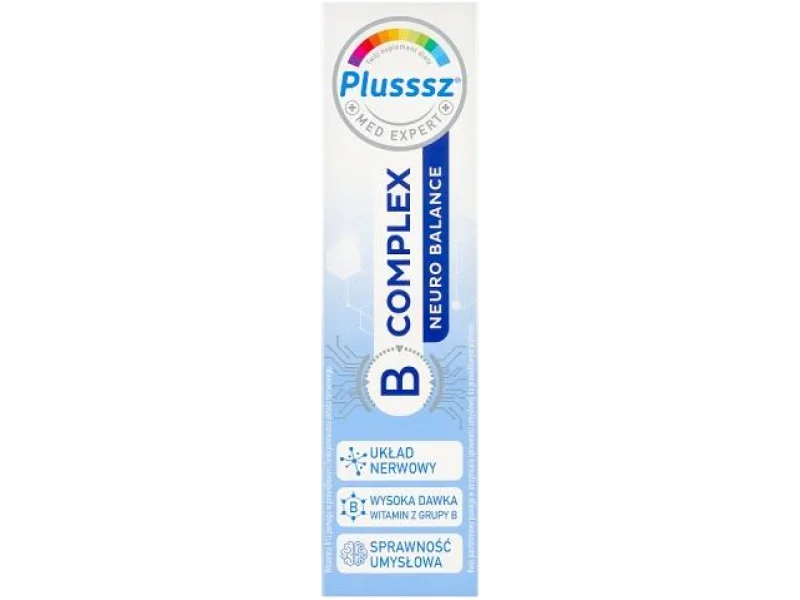 Plusssz B-Complex Neuro Balance, tabletki musujące, 20 tabl.