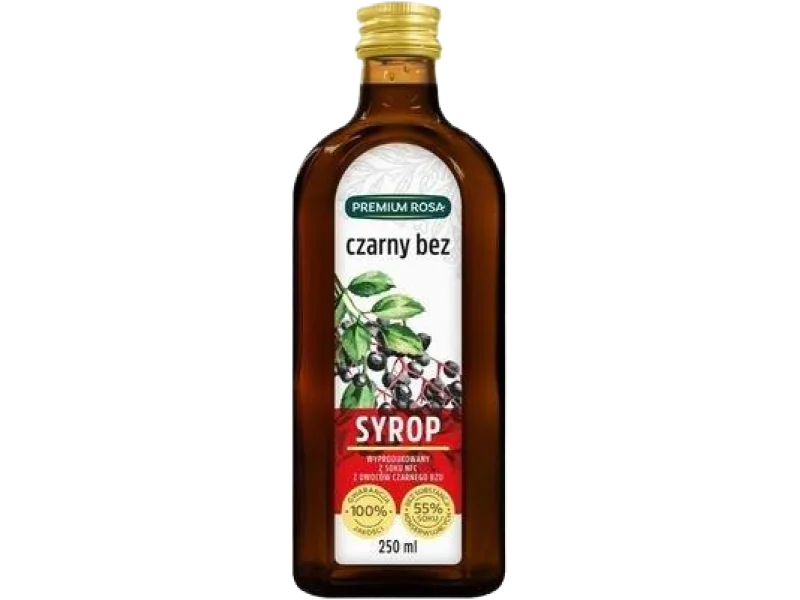 Premium Rosa z czarnego bzu, syrop, 250 ml