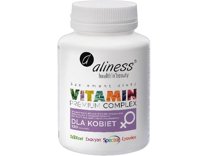 Aliness Vitamin Premium Complex dla kobiet, tabletki, 120 tabl.