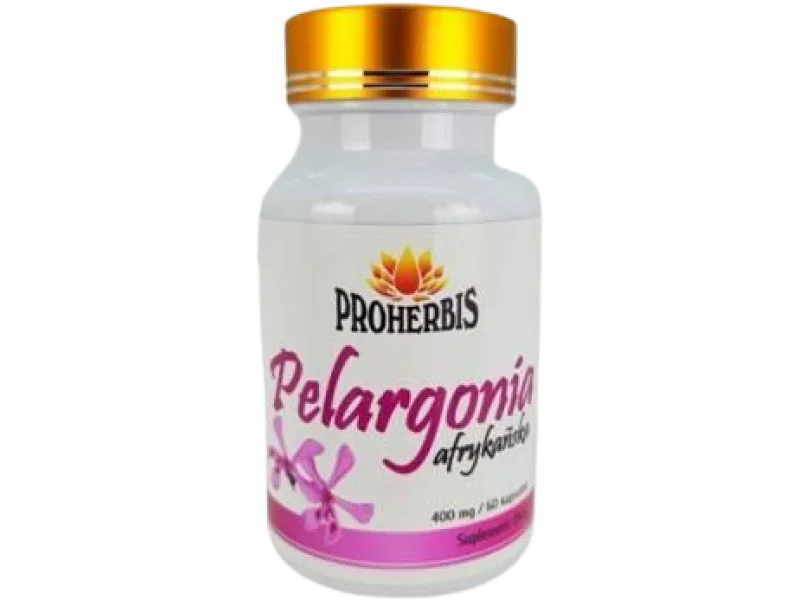 PROHERBIS Pelargonia afrykańska, kapsułki, 400 mg, 60 kaps.
