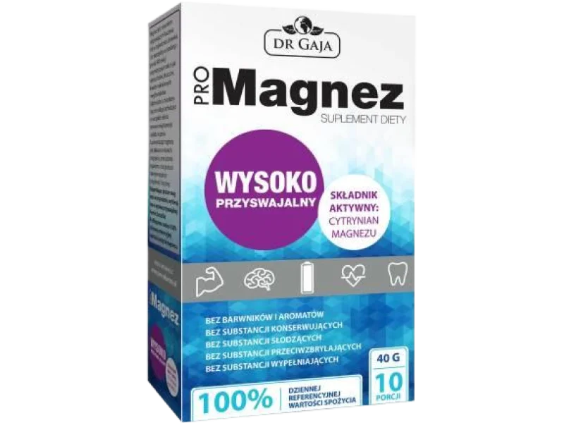 ProMagnez cytrynian magnezu, saszetki, 375 mg, 10 sasz.