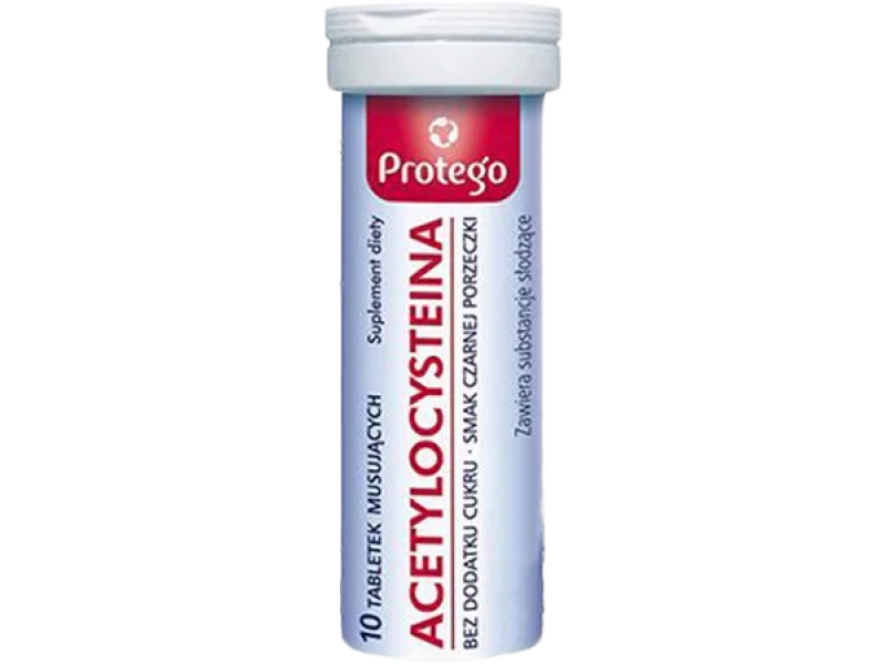 Protego Acetylocysteina, tabletki musujące, 300 mg, 10 tabl.