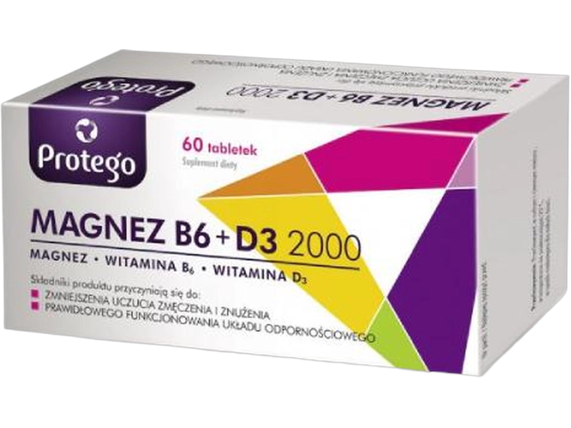 Protego Magnez B6+D3, tabletki, 60 tabl.