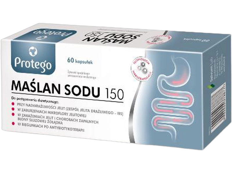 Protego Maślan sodu, kapsułki, 150 mg, 60 kaps.