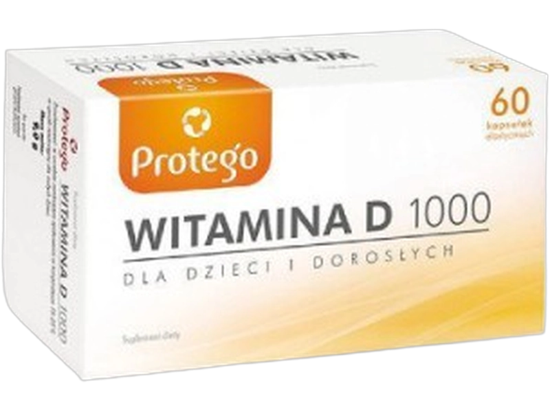 Protego Witamina D, kapsułki, 1000 j.m., 60 kaps.