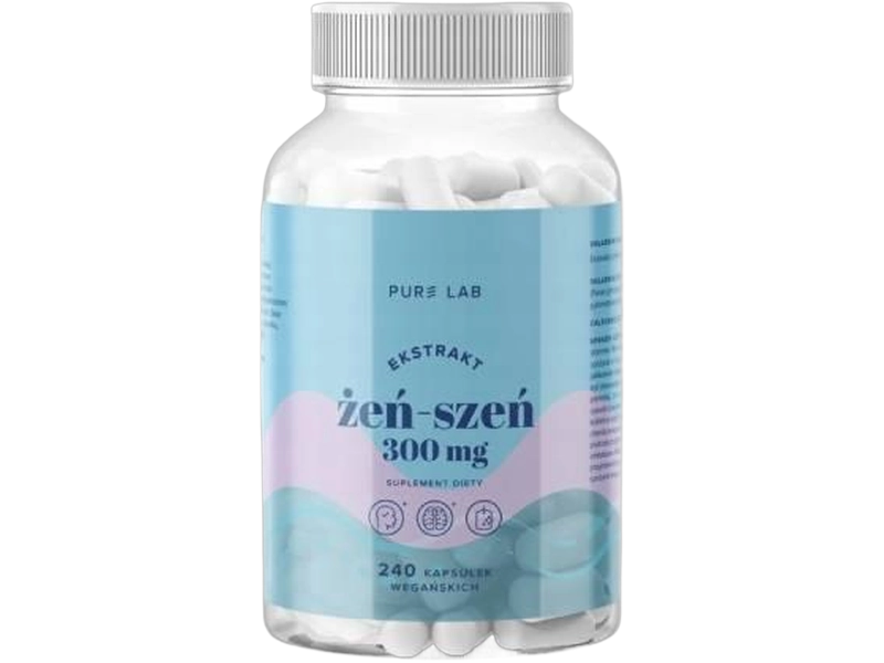 Pure Lab ekstrakt z żeń-szenia, kapsułki, 300 mg, 240 kaps.