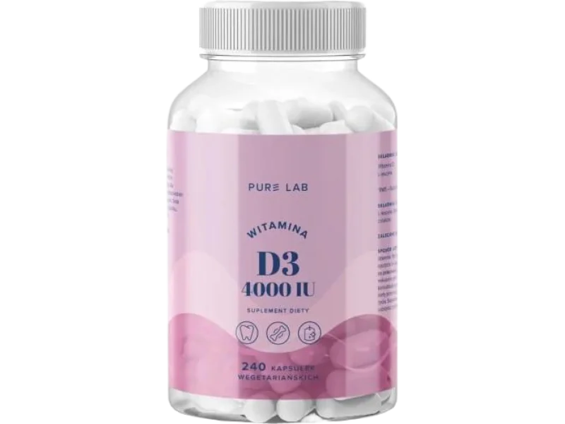 Pure Lab Witamina D3, kapsułki, 4000 IU, 240 kaps.