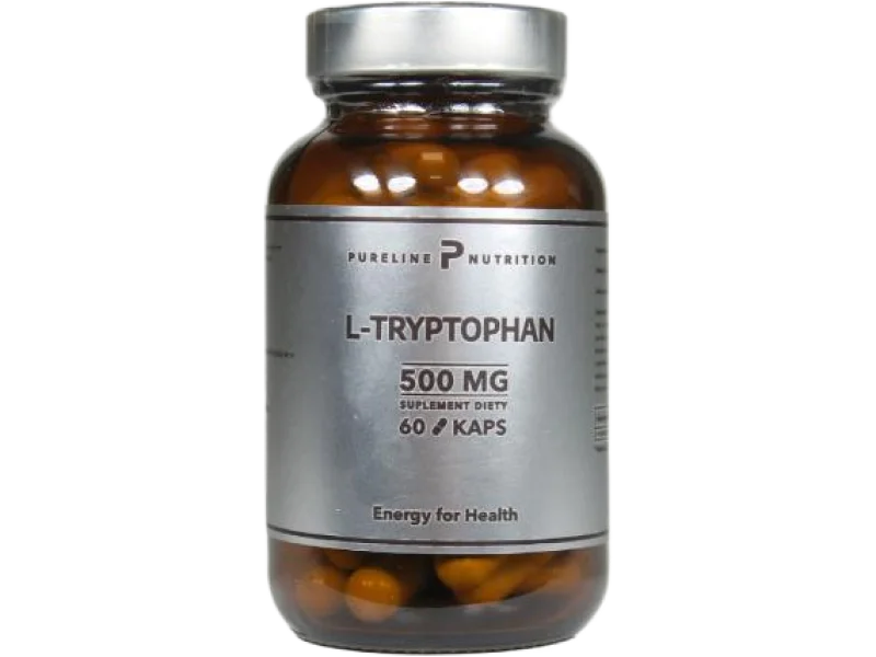 Pureline Nutrition L-tryptophan ekstrakt 500 mg, kapsułki, 500 mg, 60 kaps.