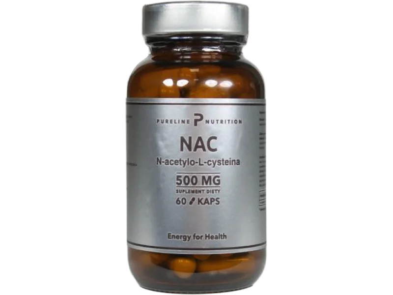 Pureline Nutrition NAC N-acetylo-L-cysteina, kapsułki, 500 mg, 60 kaps.