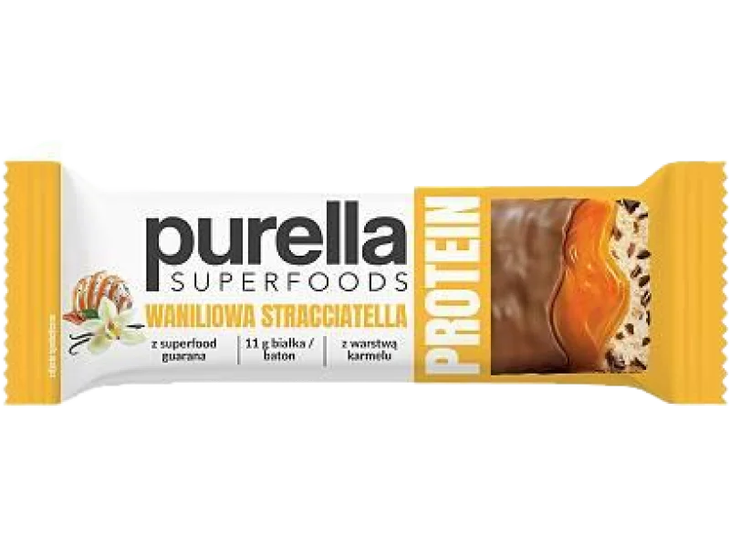 PURELLA Protein Bar Baton proteinowy waniliowa straciatella, 45 g