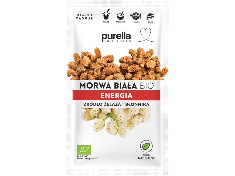 Purella Superfoods morwa biała Bio, owoce, 45 g