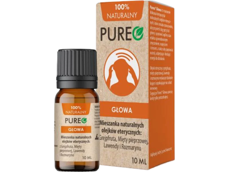PUREO Głowa Mieszanka olejków eterycznych, olejek, 10 ml